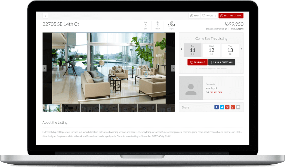 Listings marketed online and on mobile